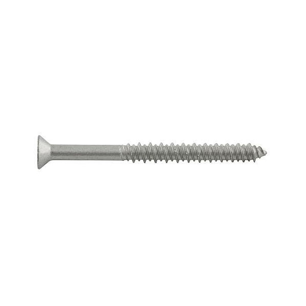 Concrete Screw Anchor, 1/4" Dia., Flat TrimFit, 1-1/4" L, Carbon Steel Stalgard Silver, 2500 PK